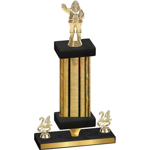 Premium Single Gold Glacier Year Holiday Trophy