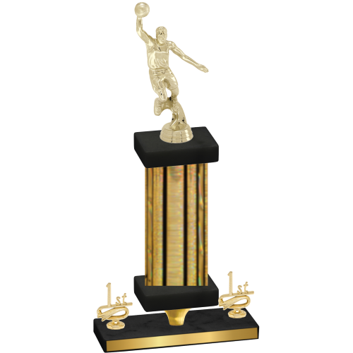 Premium Single Gold Glacier First Place Basketball Trophy