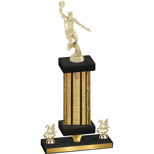 Premium Single Gold Glacier Year Basketball Trophy