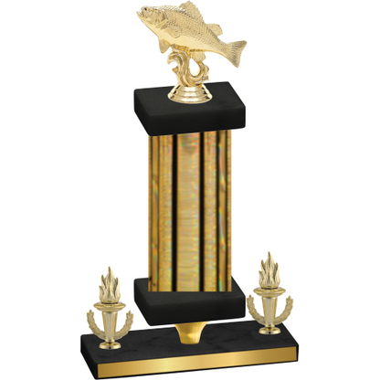 Premium Single Gold Glacier Victory Fishing Trophy