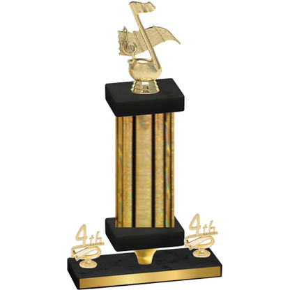 Premium Single Gold Glacier Fourth Place Music Trophy