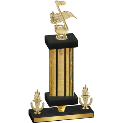 Premium Single Gold Glacier Victory Music Trophy