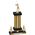 Premium Single Gold Glacier Victory Golf Trophy