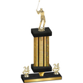 Premium Single Gold Glacier Year Golf Trophy