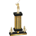 Premium Single Gold Glacier Victory Golf Trophy