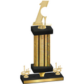 Premium Single Gold Glacier First Place Golf Trophy
