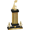 Premium Single Gold Glacier Victory Golf Trophy