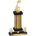 Premium Single Gold Glacier Year Golf Trophy