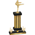 Premium Single Gold Glacier Third Place Karate Trophy