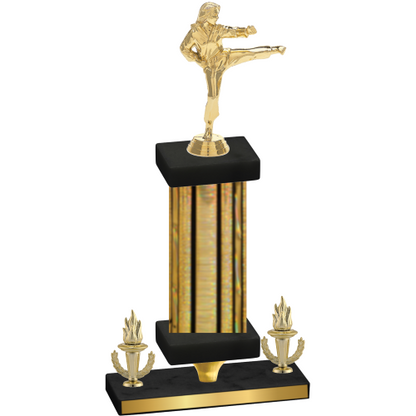 Premium Single Gold Glacier Victory Karate Trophy