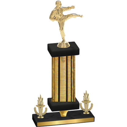 Premium Single Gold Glacier Victory Karate Trophy