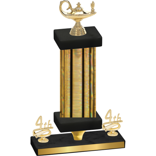 Premium Single Gold Glacier Fourth Place Academics Trophy