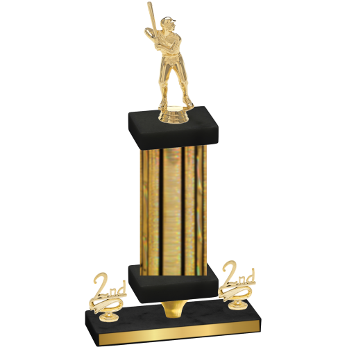 Premium Single Gold Glacier Second Place Baseball Trophy