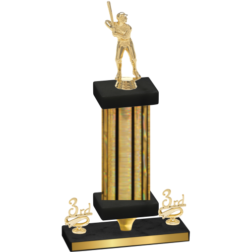 Premium Single Gold Glacier Third Place Baseball Trophy