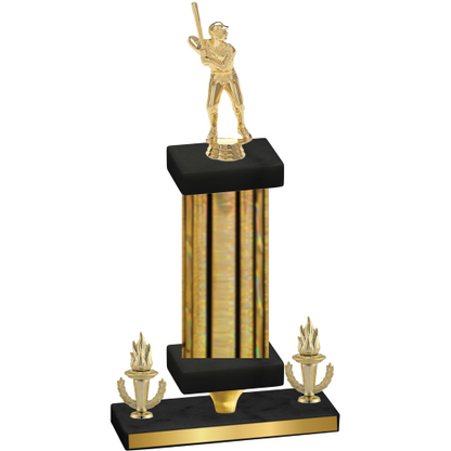 Premium Single Gold Glacier Victory Baseball Trophy