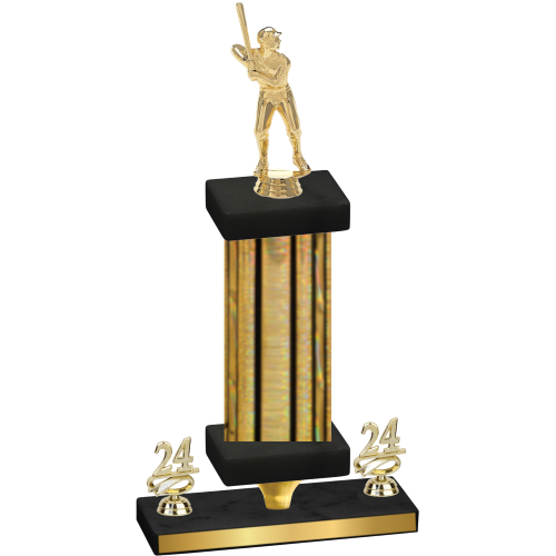 Premium Single Gold Glacier Year Baseball Trophy