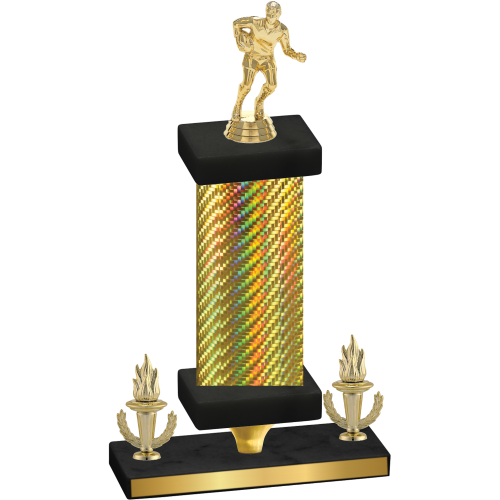 Premium Single Gold Carbon Fiber Victory Rugby Trophy
