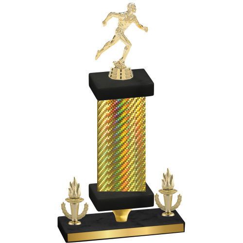 Premium Single Gold Carbon Fiber Victory Running Trophy