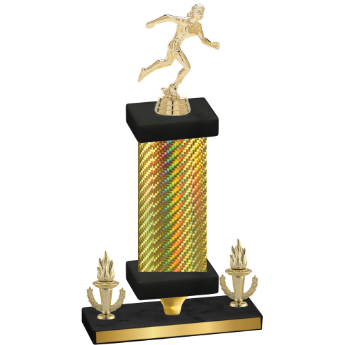 Premium Single Gold Carbon Fiber Victory Running Trophy