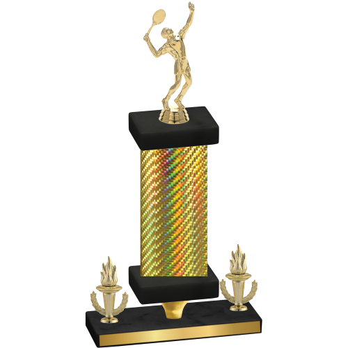 Premium Single Gold Carbon Fiber Victory Tennis Trophy