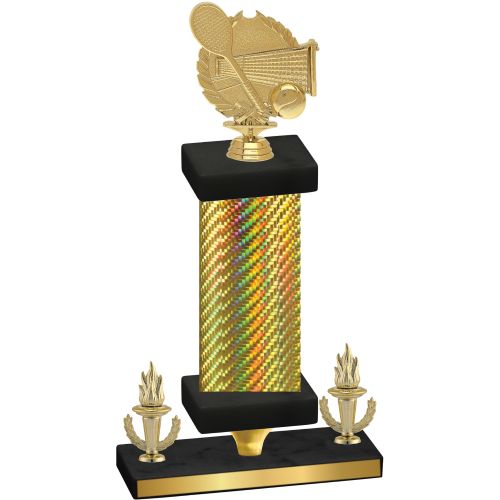 Premium Single Gold Carbon Fiber Victory Tennis Trophy