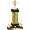 Premium Single Gold Carbon Fiber Fourth Place Wrestling Trophy