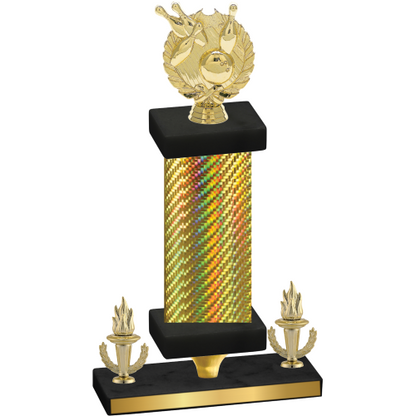 Premium Single Gold Carbon Fiber Victory Bowling Trophy
