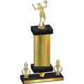 Premium Single Gold Carbon Fiber Victory Volleyball Trophy