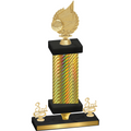 Premium Single Gold Carbon Fiber Third Place Volleyball Trophy