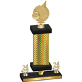 Premium Single Gold Carbon Fiber Year Volleyball Trophy