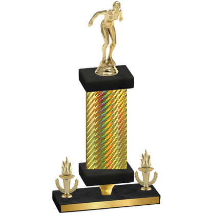Premium Single Gold Carbon Fiber Victory Tennis Trophy