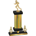 Premium Single Gold Carbon Fiber Victory Football Trophy