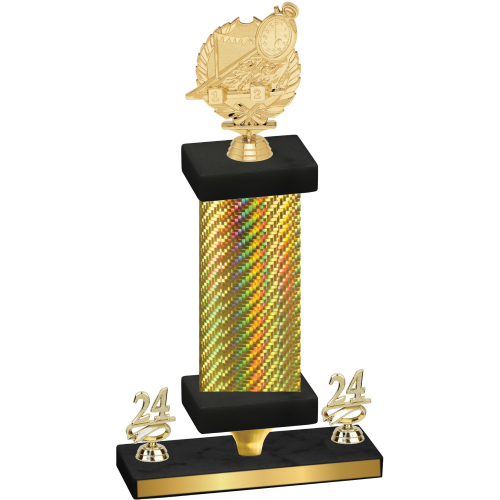 Premium Single Gold Carbon Fiber Year Swimming Trophy