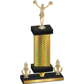 Premium Single Gold Carbon Fiber Victory Cheerleading Trophy