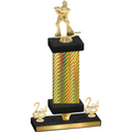 Premium Single Gold Carbon Fiber Second Place Hockey Trophy