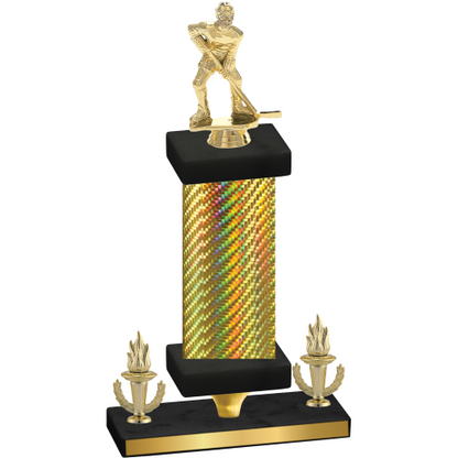 Premium Single Gold Carbon Fiber Victory Hockey Trophy