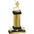 Premium Single Gold Carbon Fiber First Place Lacrosse Trophy