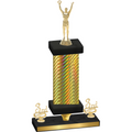 Premium Single Gold Carbon Fiber Third Place Victory Trophy