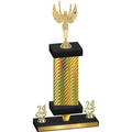 Premium Single Gold Carbon Fiber Year Victory Trophy