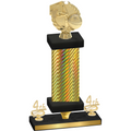 Premium Single Gold Carbon Fiber Fourth Place Basketball Trophy