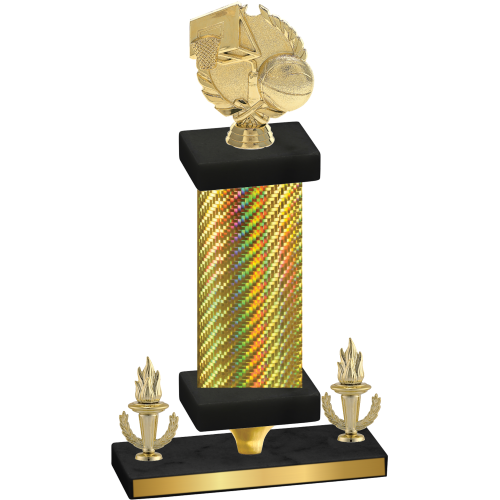 Premium Single Gold Carbon Fiber Victory Basketball Trophy