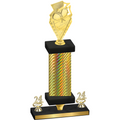 Premium Single Gold Carbon Fiber Year Pickleball Trophy