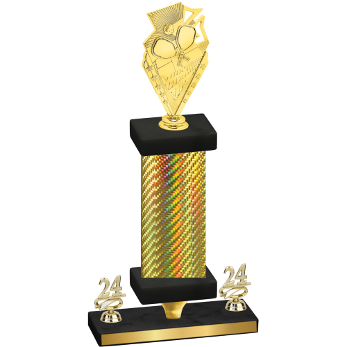 Premium Single Gold Carbon Fiber Year Pickleball Trophy