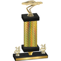 Premium Single Gold Carbon Fiber Year Cars Trophy