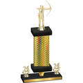 Premium Single Gold Carbon Fiber Year Archery Trophy