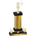 Premium Single Gold Carbon Fiber Third Place Archery Trophy