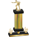Premium Single Gold Carbon Fiber Fourth Place Shooter Trophy