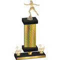 Premium Single Gold Carbon Fiber Second Place Skater Trophy