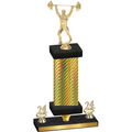 Premium Single Gold Carbon Fiber Year Weights Trophy