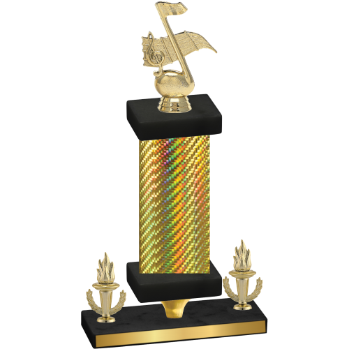 Premium Single Gold Carbon Fiber Victory Music Trophy